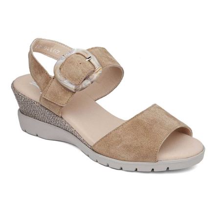 Callaghan 29116 Esperanza Women's Wedge Sandals Beige | HVXTLC