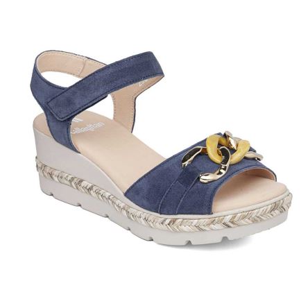 Callaghan 29807 Mara Women's Wedge Sandals Navy | WAUFHP