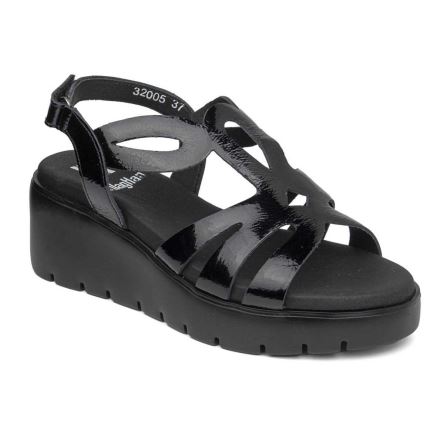 Callaghan 32005 Bera Women's Platform Sandals Black | NELAMS