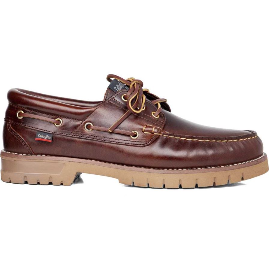 Callaghan 12500 Freeport Men's Boat Shoes Brown | SVZEHX