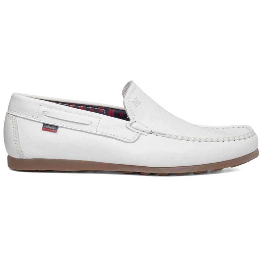 Callaghan 15200 Driveline Men's Loafers White | GZSRFK