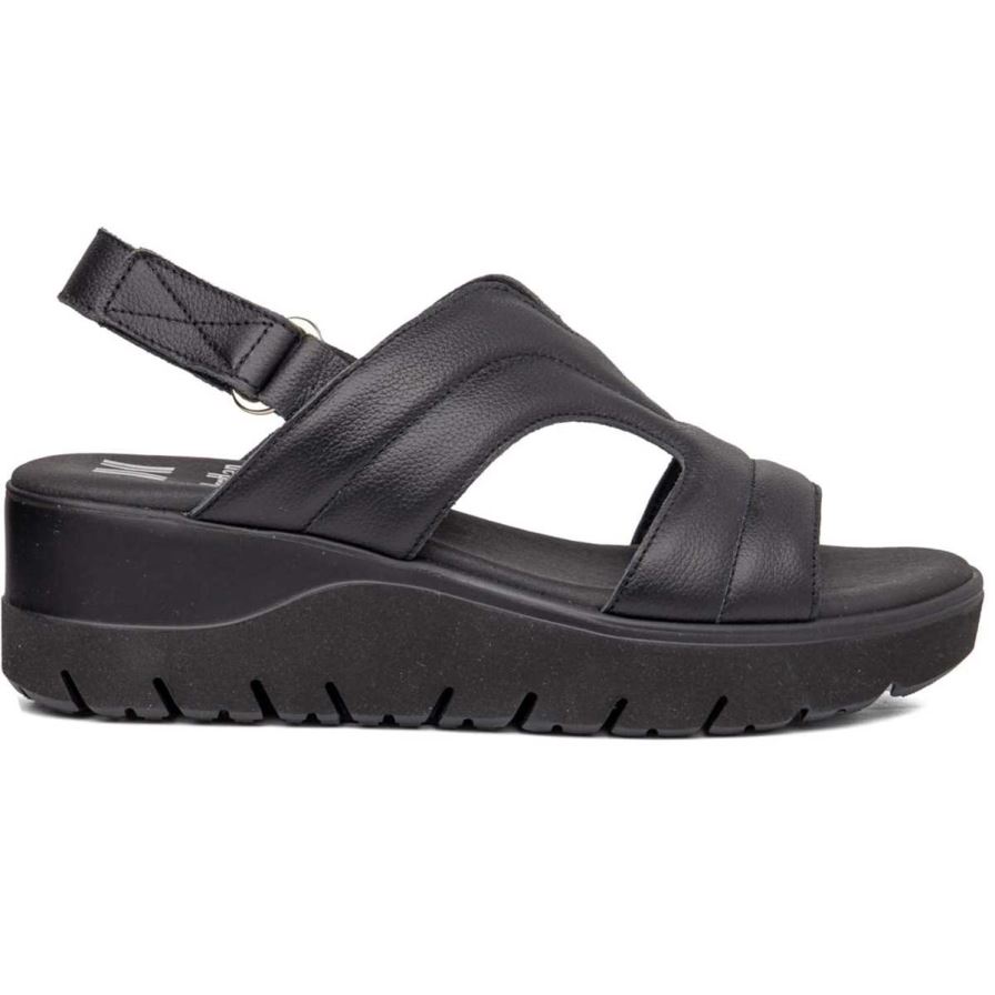 Callaghan 26516 Uwanja Women's Platform Sandals Black | OJIWLK