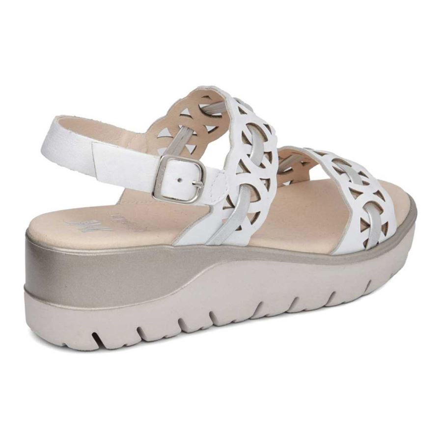 Callaghan 26517 Uwanja Women's Wedge Sandals White | KUVYAJ