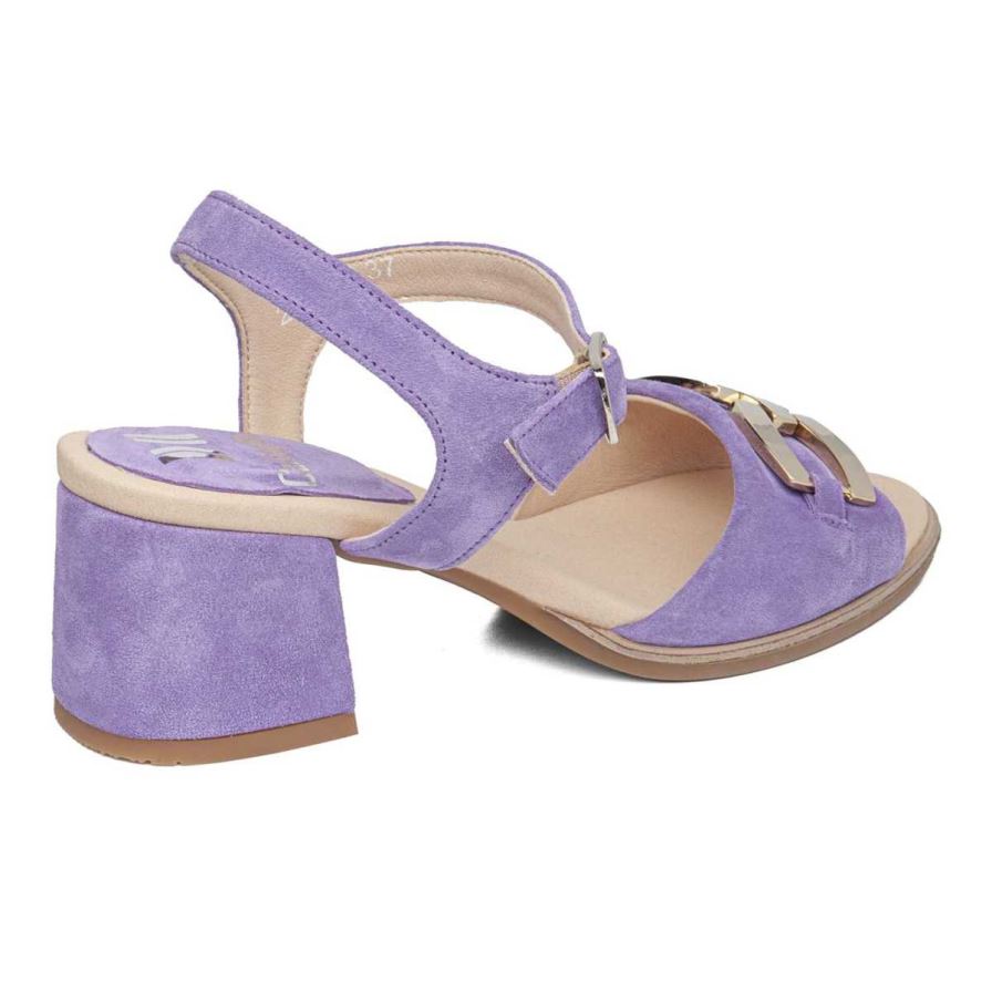 Callaghan 29210 Kibow Women's Heels Sandals Purple | RJHOCZ