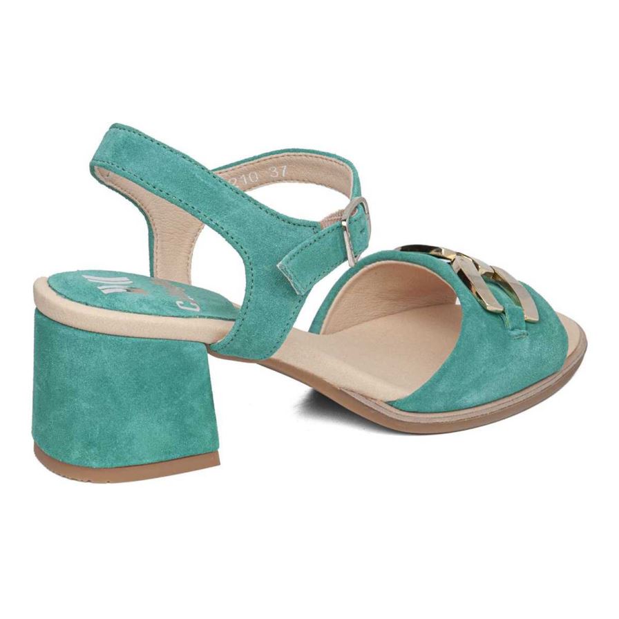 Callaghan 29210 Kibow Women's Heels Sandals Green | ZQOXTG