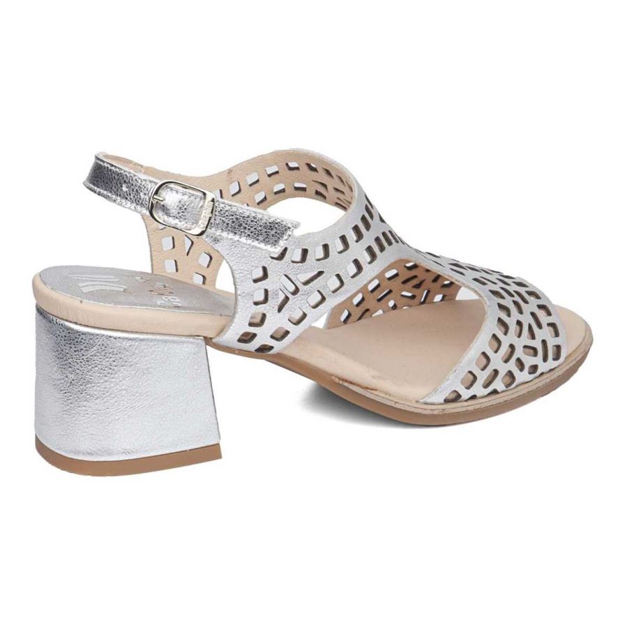Callaghan 29213 Kibow Women's Heels Sandals Silver | DLTOMR