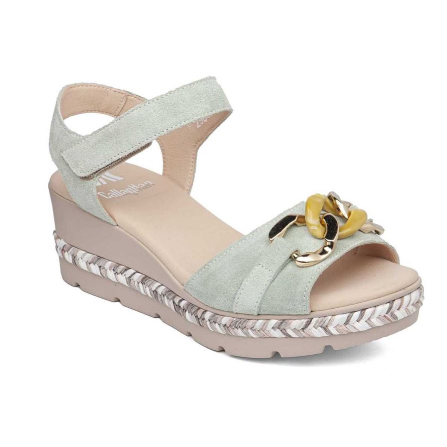 Callaghan 29807 Mara Women\'s Wedge Sandals Mint | MTOFHC