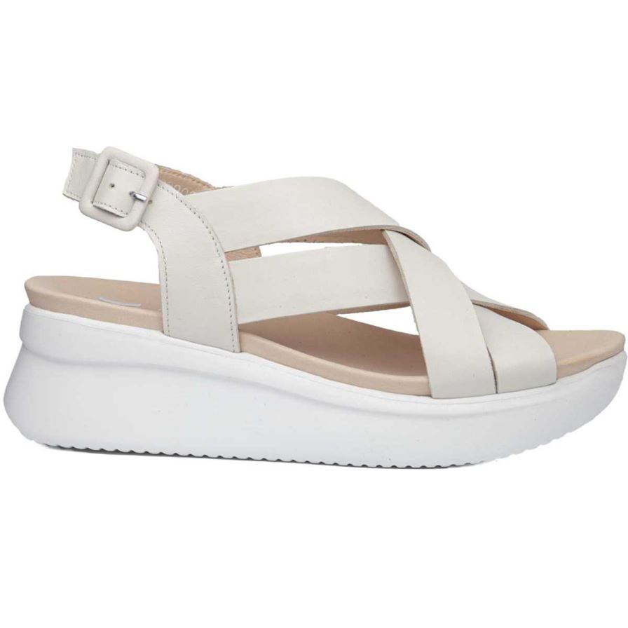 Callaghan 29902 Llana Women's Platform Sandals White | HNQGVS