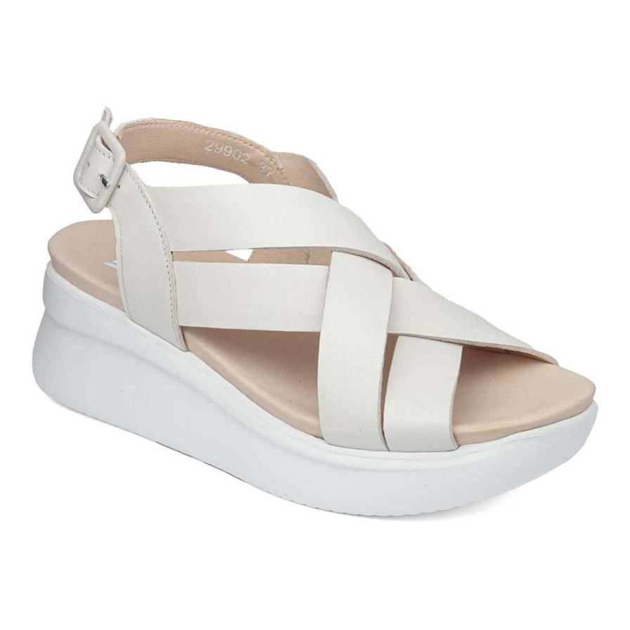 Callaghan 29902 Llana Women\'s Platform Sandals White | HNQGVS