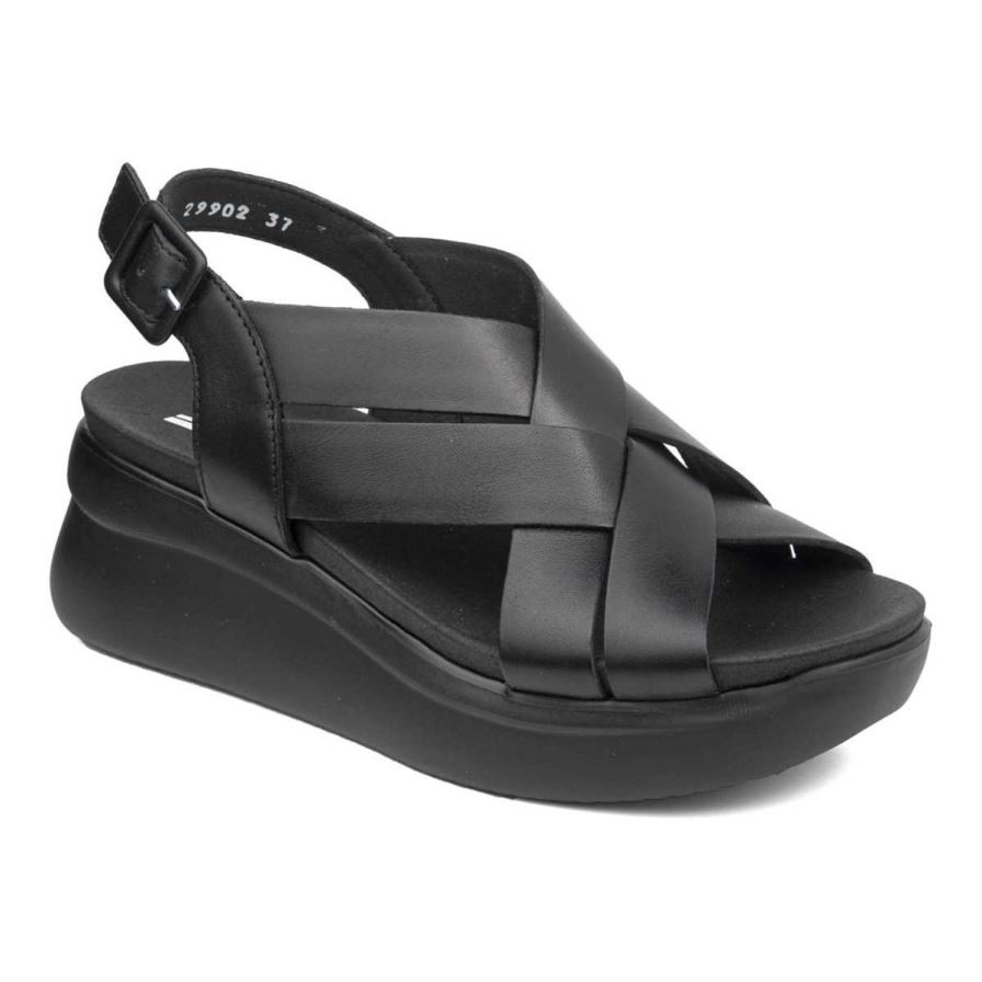 Callaghan 29902 Llana Women\'s Platform Sandals Black | IOTBEJ