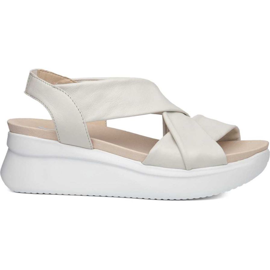 Callaghan 29904 Llana Women's Platform Sandals White | KGWRJU