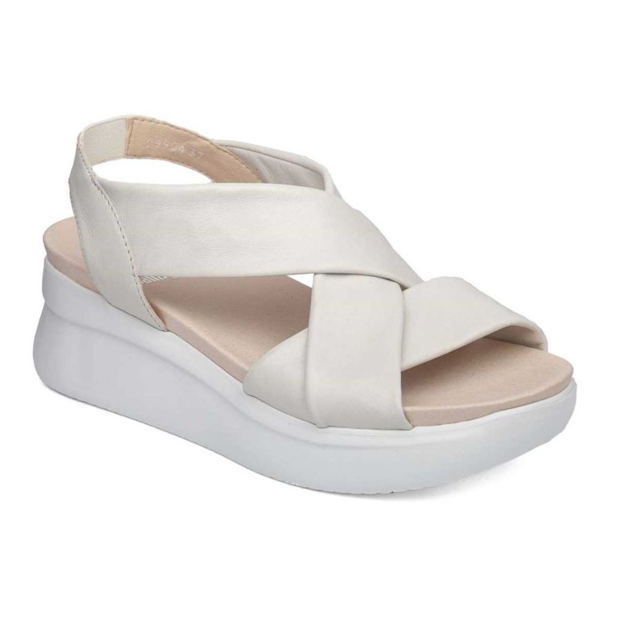 Callaghan 29904 Llana Women\'s Platform Sandals White | KGWRJU
