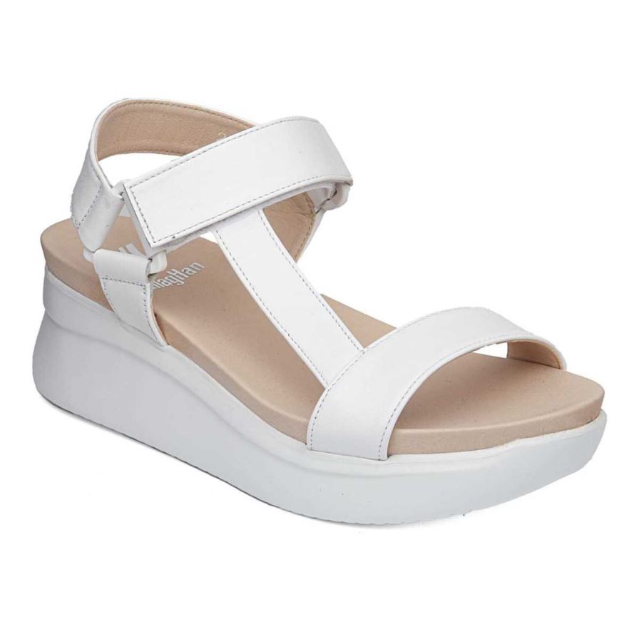 Callaghan 29908 Llana Women\'s Wedge Sandals White | GPCTWF