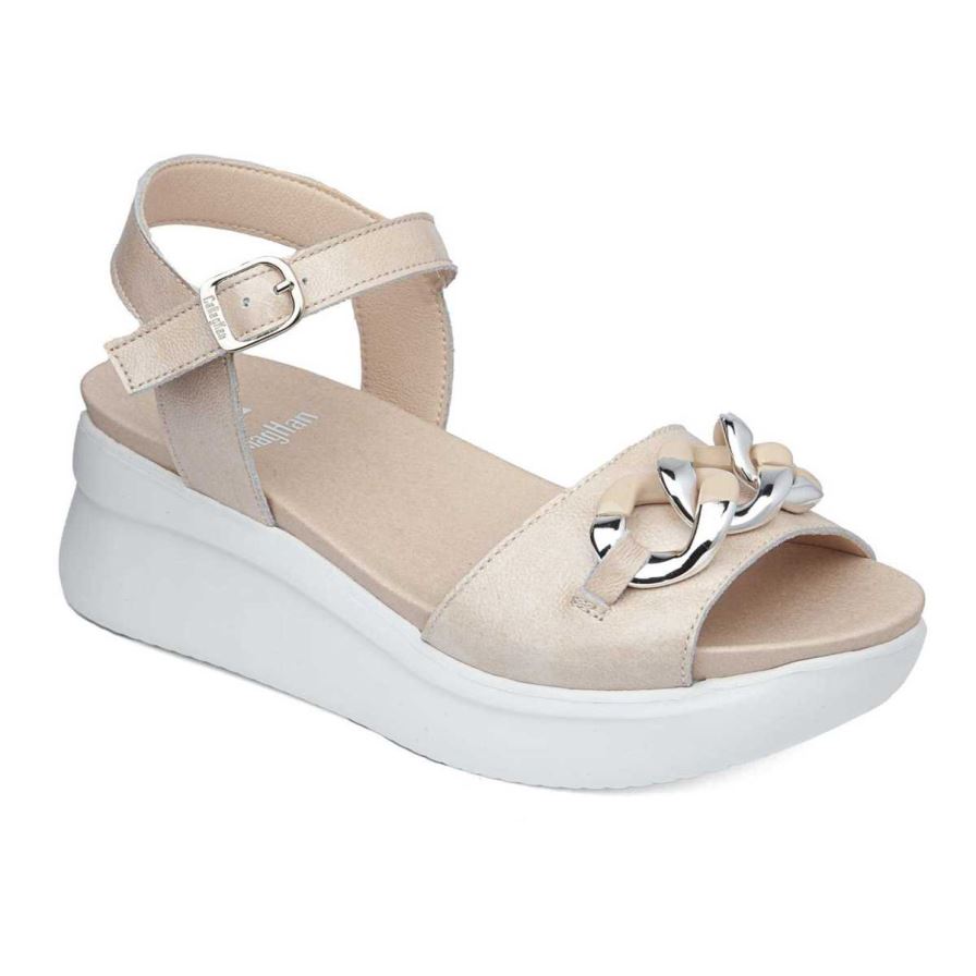 Callaghan 29910 Llana Women\'s Wedge Sandals Beige | EDCFHW