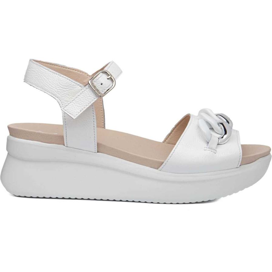 Callaghan 29910 Llana Women's Wedge Sandals White | LOKQPY