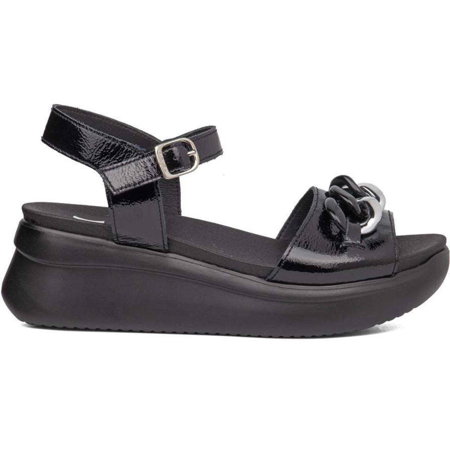 Callaghan 29910 Llana Women's Wedge Sandals Black | OXLEQC