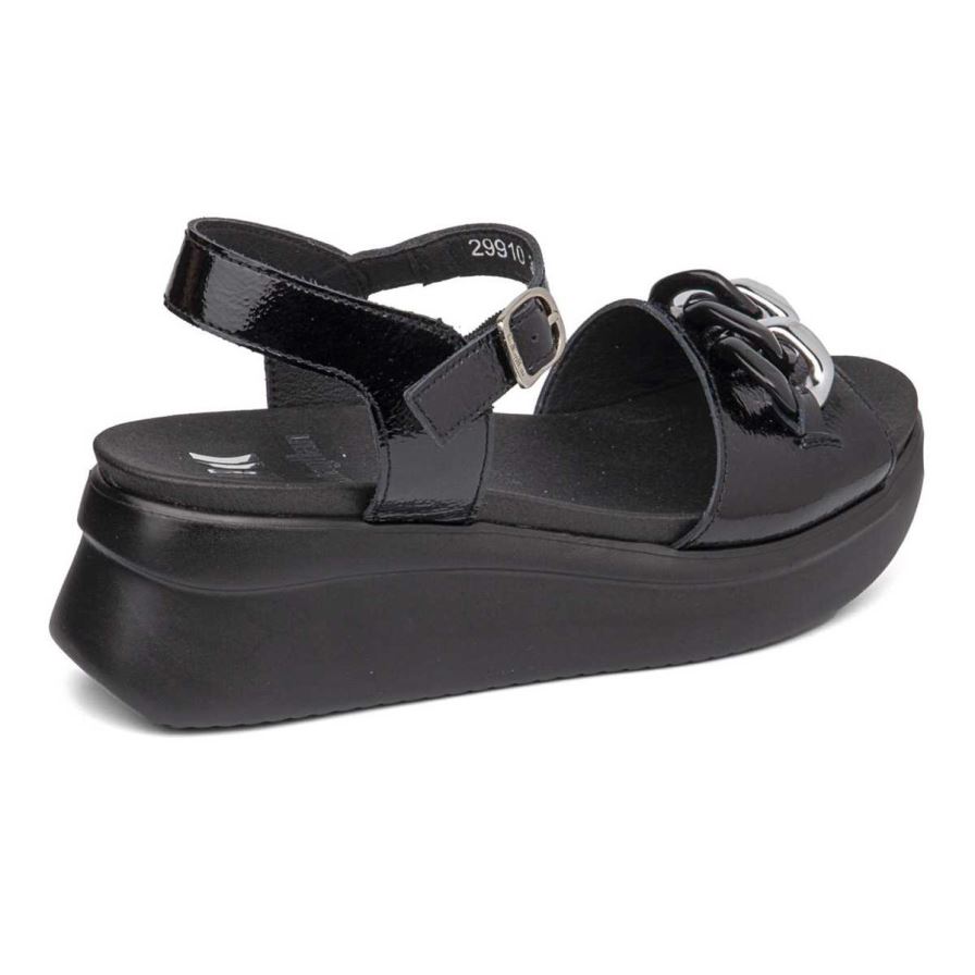 Callaghan 29910 Llana Women's Wedge Sandals Black | OXLEQC