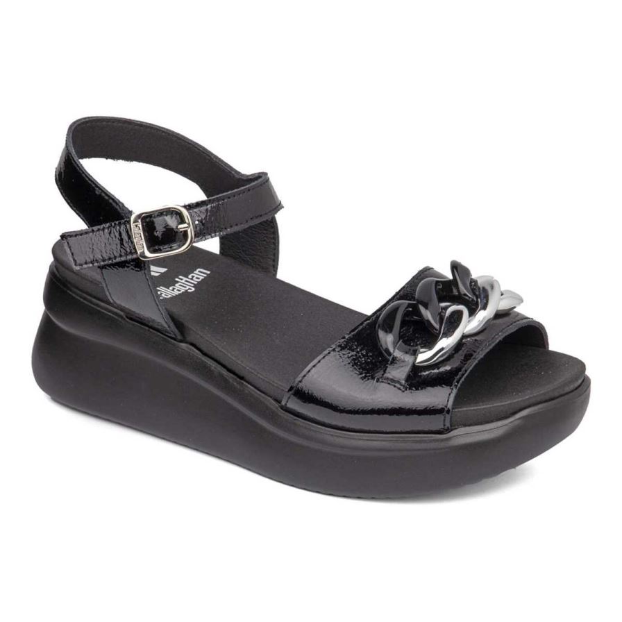 Callaghan 29910 Llana Women\'s Wedge Sandals Black | OXLEQC