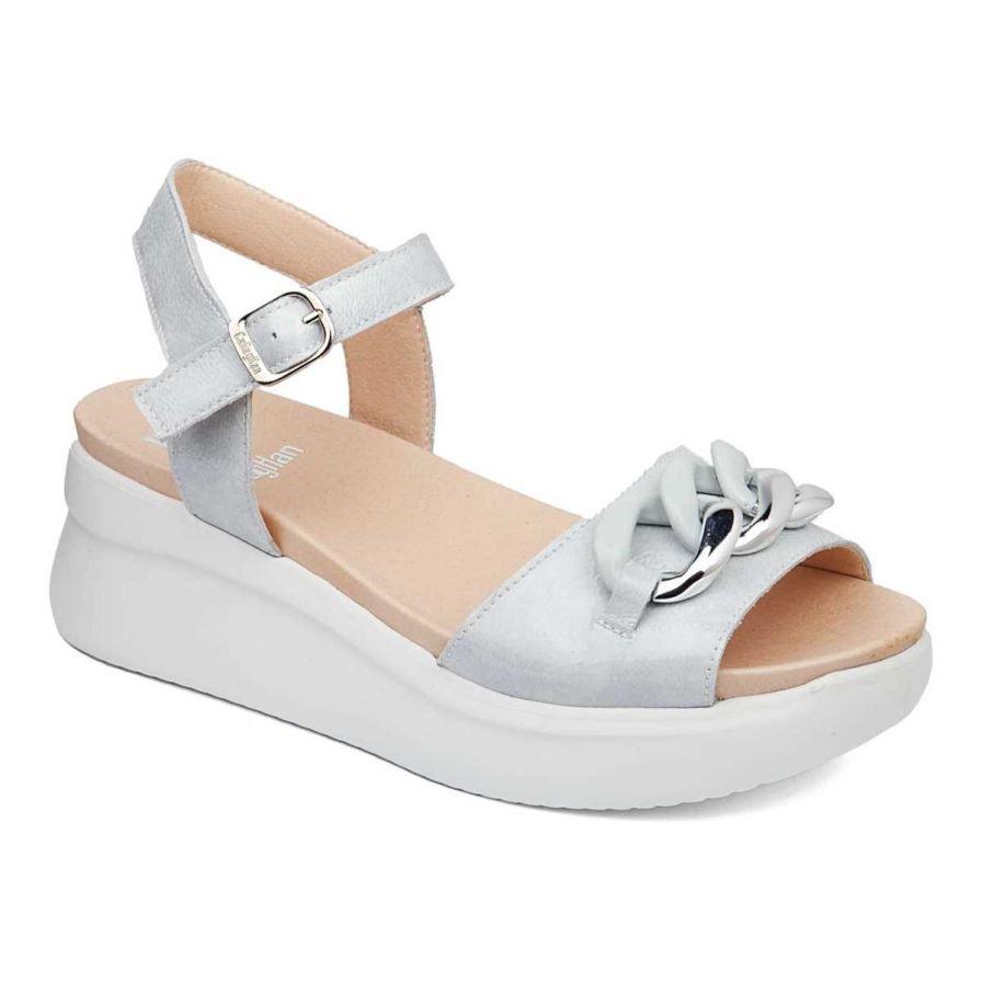 Callaghan 29910 Llana Women\'s Wedge Sandals Light Blue | XORDZN