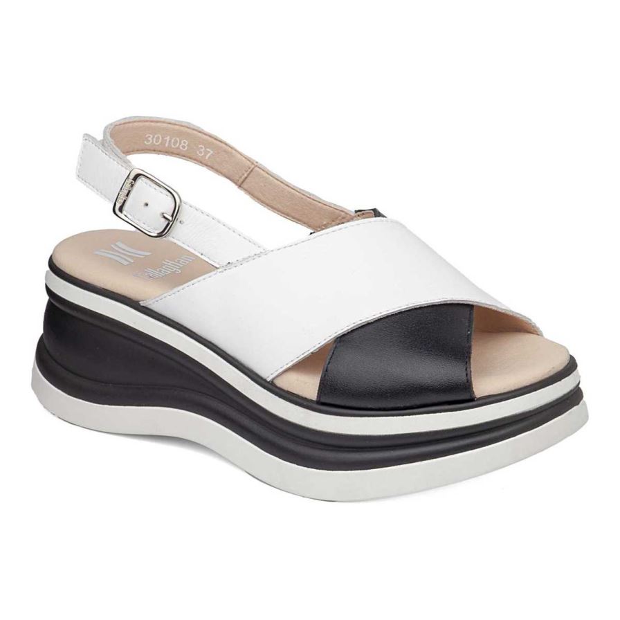 Callaghan 30108 Daniela Women\'s Platform Sandals White | DFQMZI