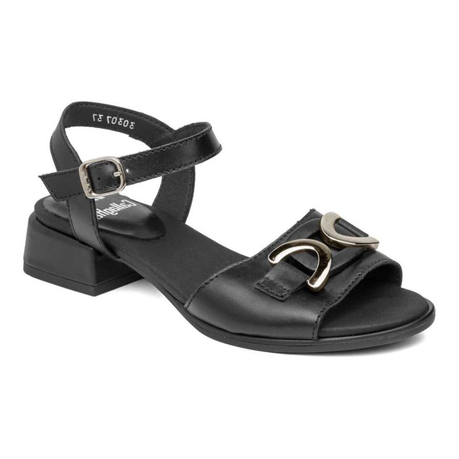 Callaghan 30307 Luna Women\'s Heels Sandals Black | BJNLPR