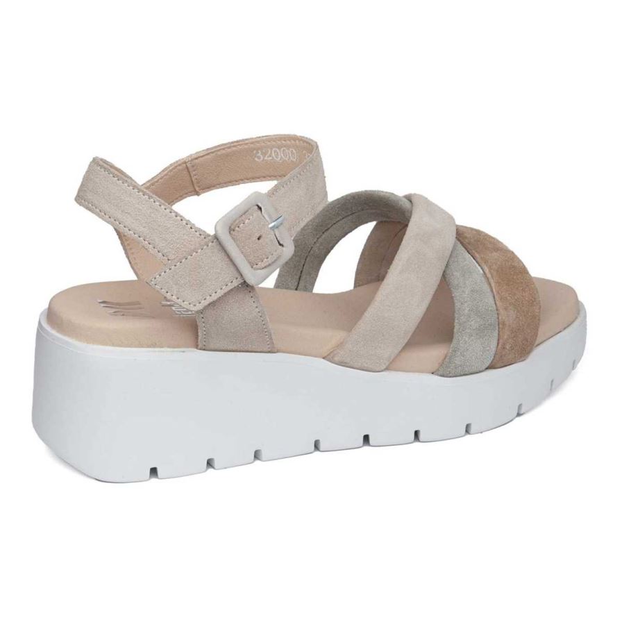 Callaghan 32000 Bera Women's Wedge Sandals Beige | NEIUHT