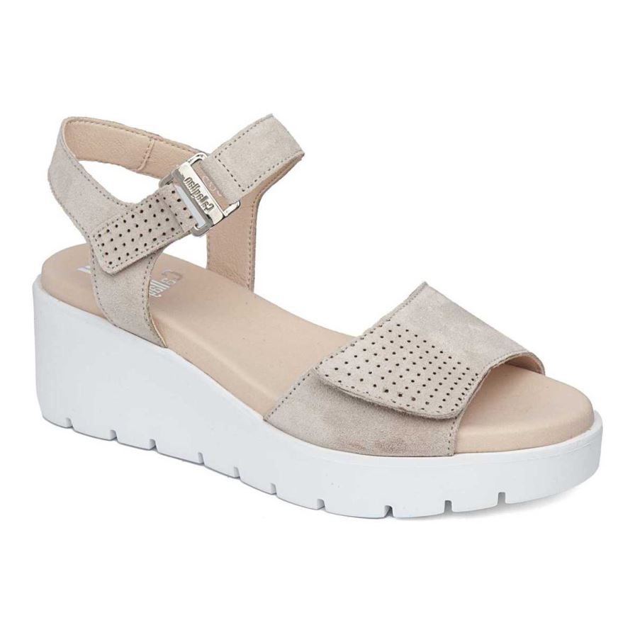 Callaghan 32002 Bera Women\'s Wedge Sandals Beige | JBQVRS