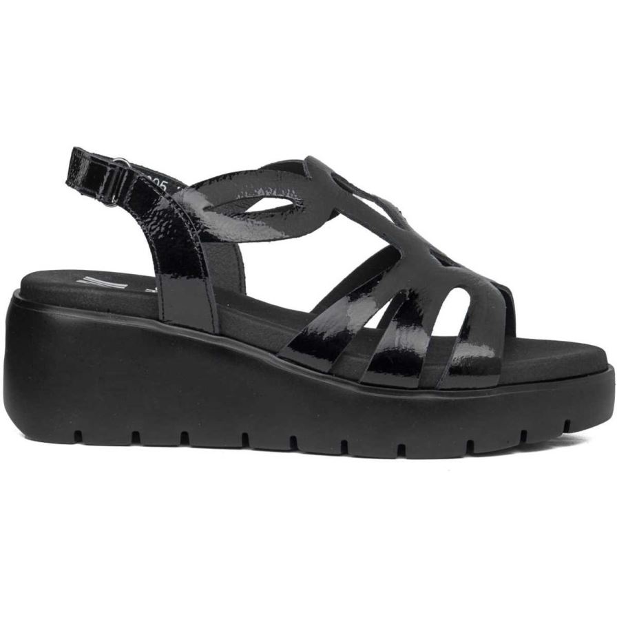 Callaghan 32005 Bera Women's Platform Sandals Black | NELAMS