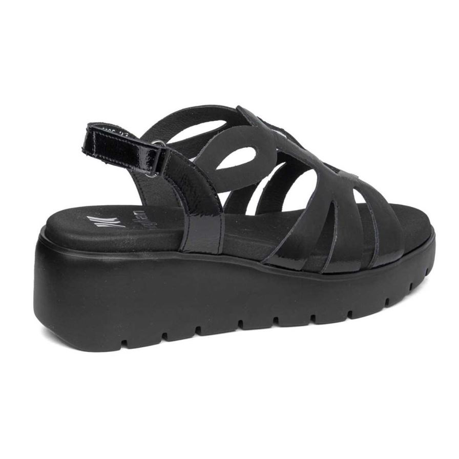 Callaghan 32005 Bera Women's Platform Sandals Black | NELAMS