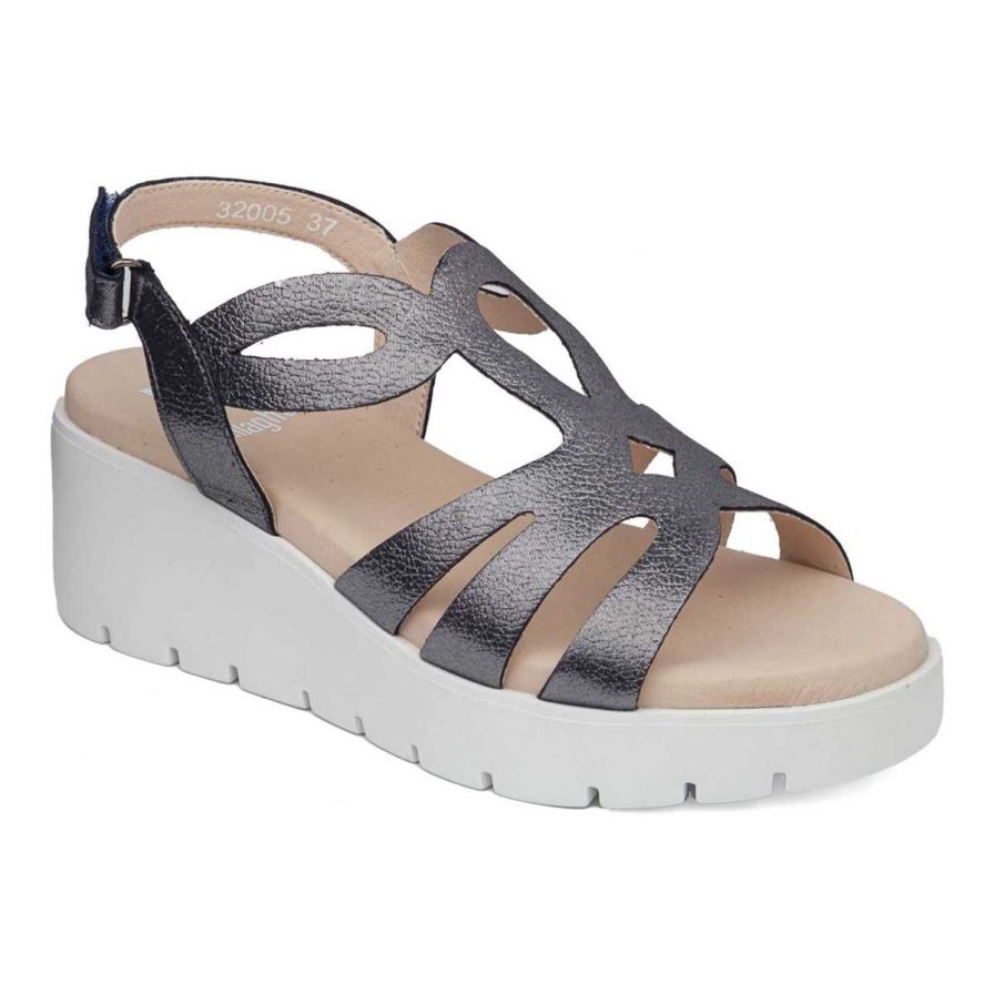 Callaghan 32005 Bera Women\'s Platform Sandals Black | VRCTSZ