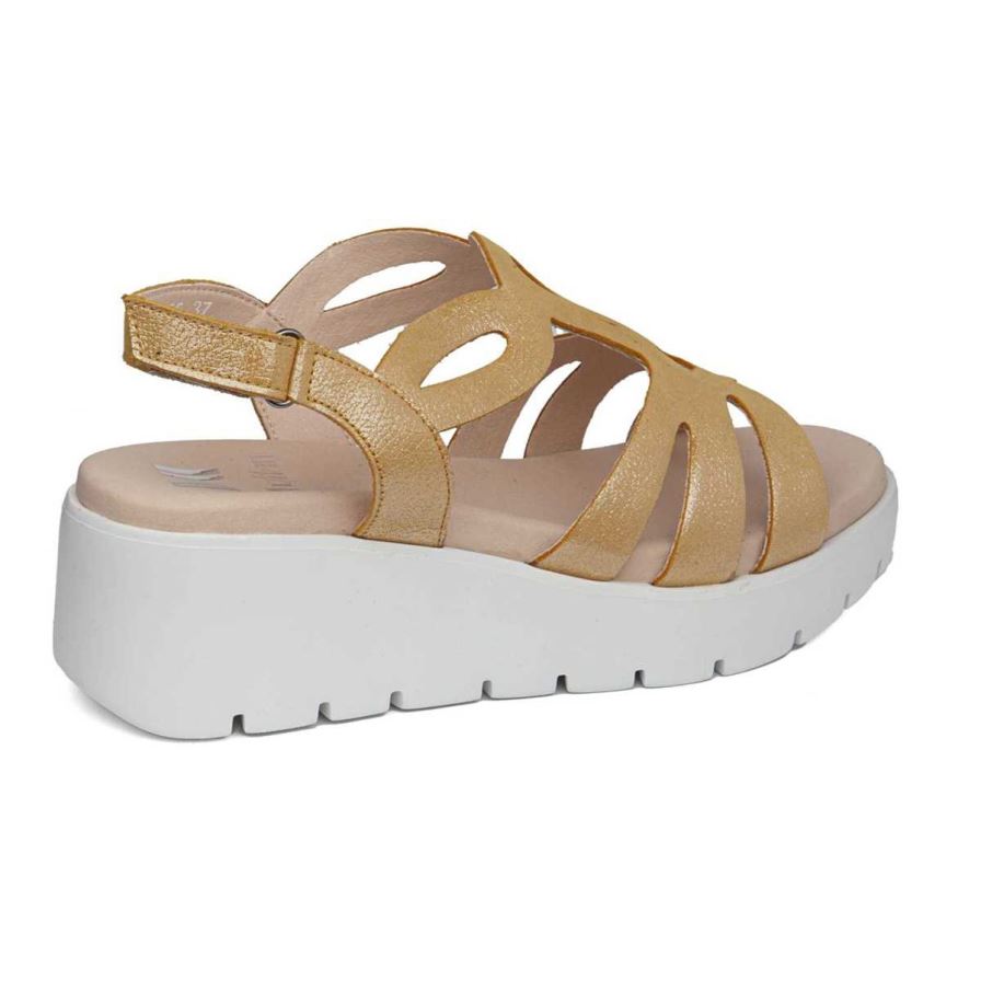 Callaghan 32005 Bera Women's Platform Sandals Gold | WUGDQO