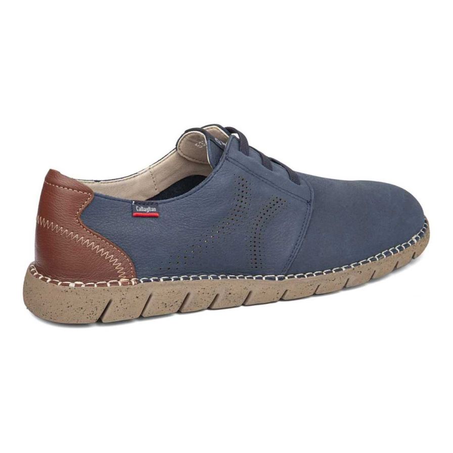 Callaghan 43200 Viz Men's Lace Up Shoes Navy | PXGLKC