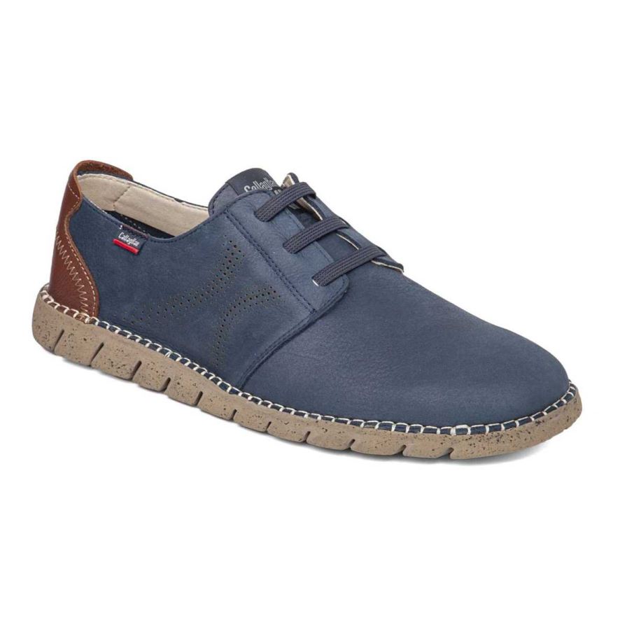 Callaghan 43200 Viz Men\'s Lace Up Shoes Navy | PXGLKC