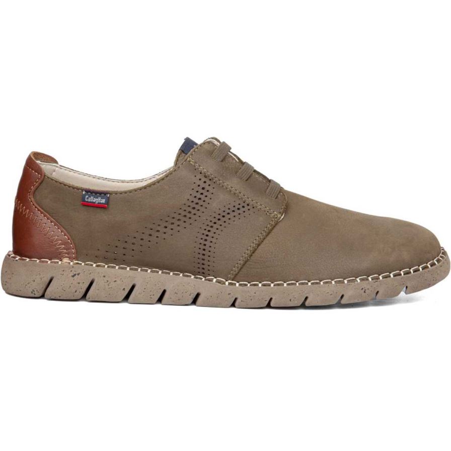 Callaghan 43200 Viz Men's Lace Up Shoes Olive | XLBNUY