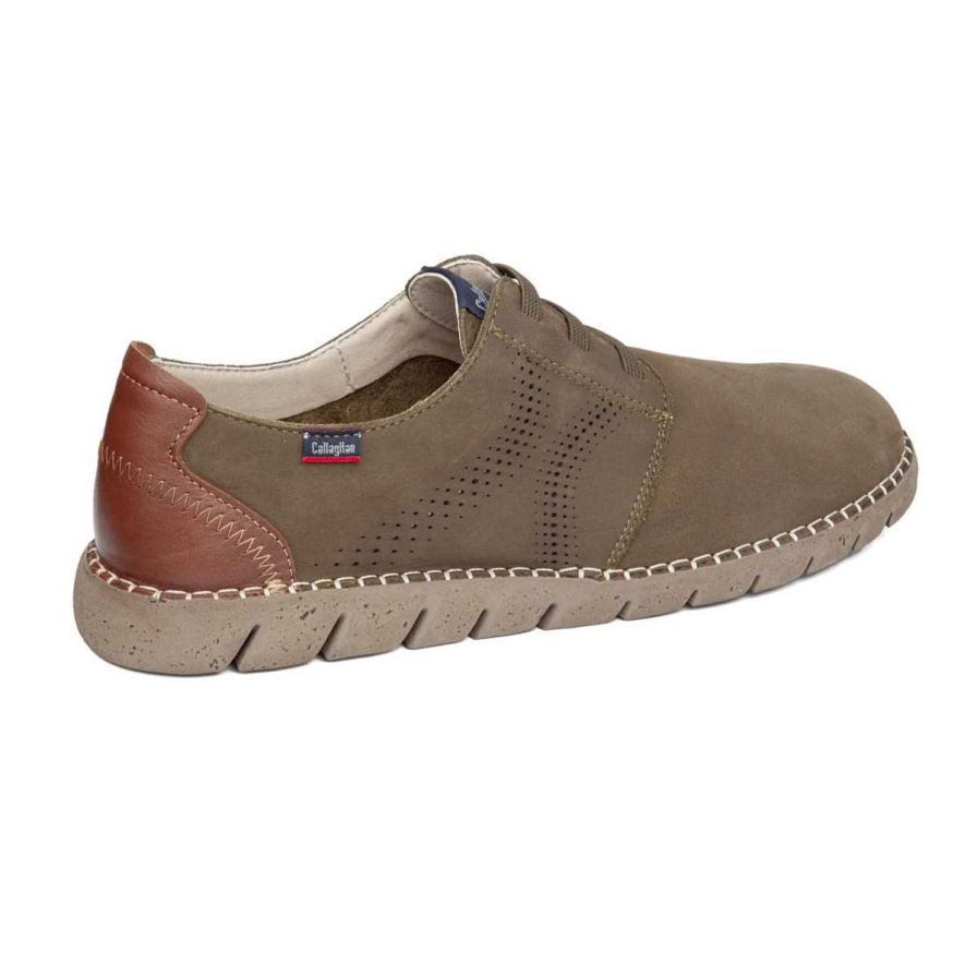 Callaghan 43200 Viz Men's Lace Up Shoes Olive | XLBNUY