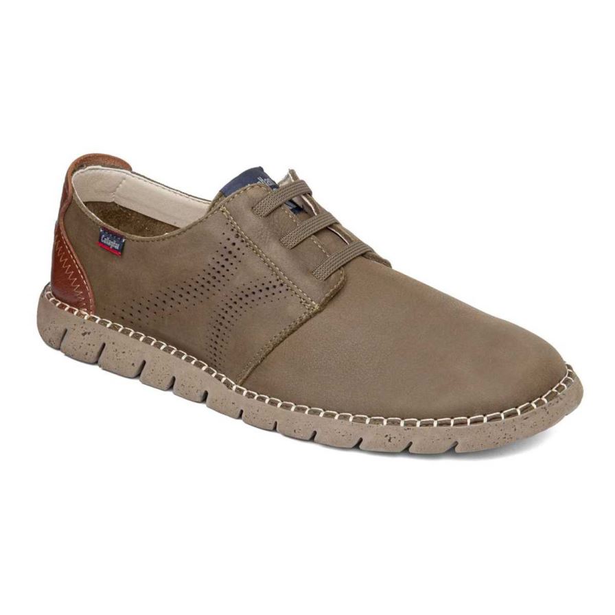 Callaghan 43200 Viz Men\'s Lace Up Shoes Olive | XLBNUY