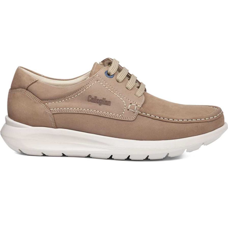 Callaghan 45700 Wasser Sin Aguj Men's Lace Up Shoes Beige | JZTPCN