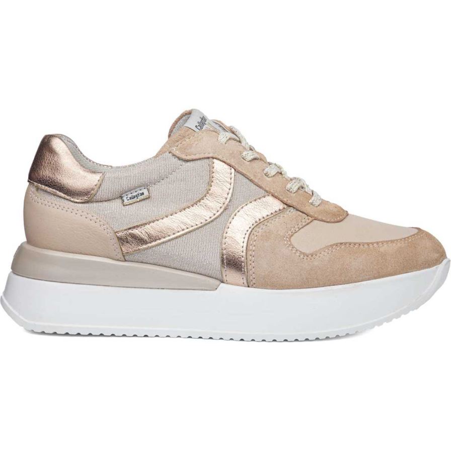 Callaghan 51204 Dina Women's Sneakers Gold | YOHWDP