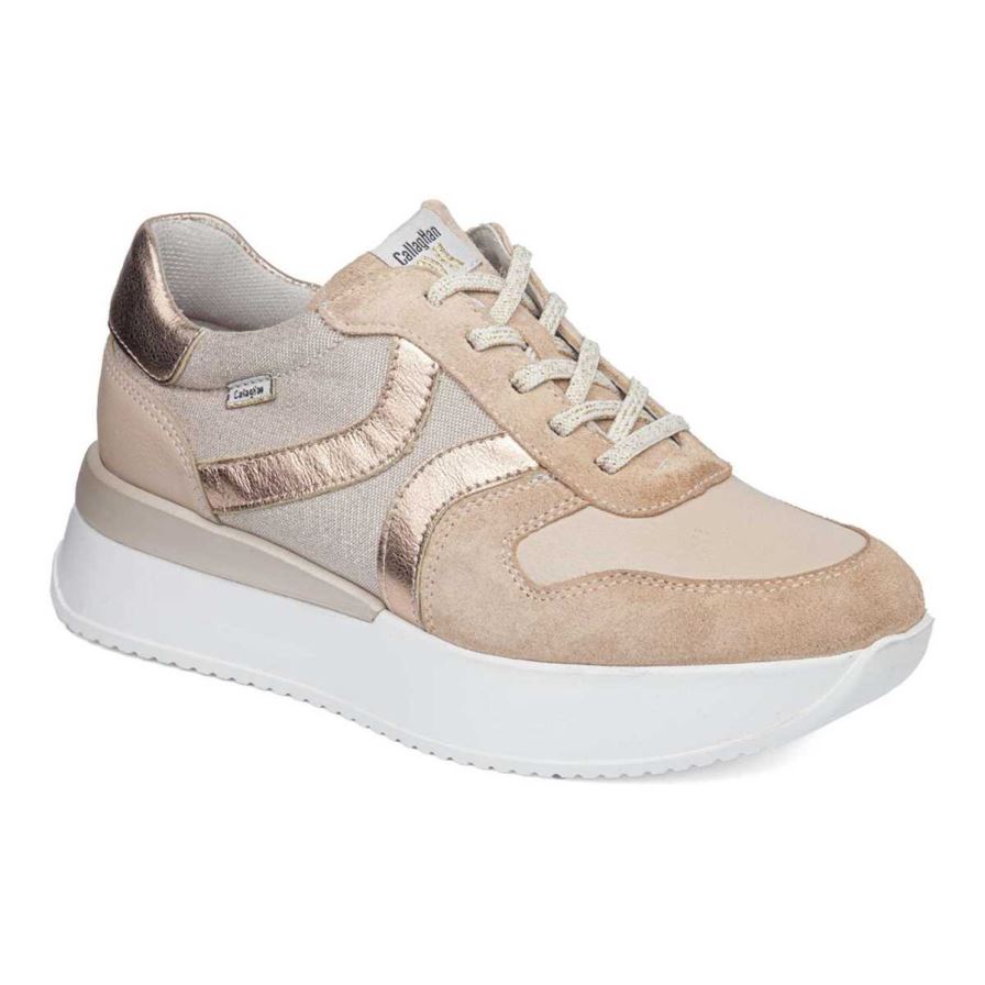 Callaghan 51204 Dina Women\'s Sneakers Gold | YOHWDP