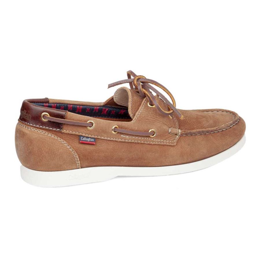 Callaghan 51600 Yate Men's Boat Shoes Brown | OGTUBR