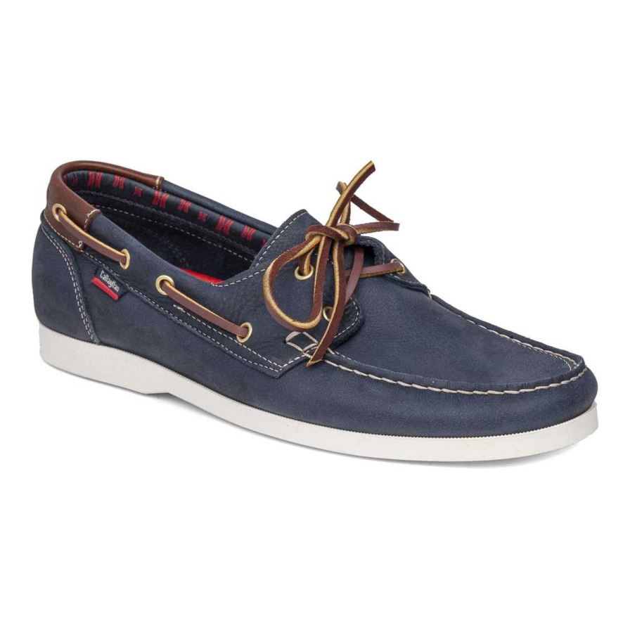 Callaghan 51600 Yate Men\'s Boat Shoes Navy | WFUQPN