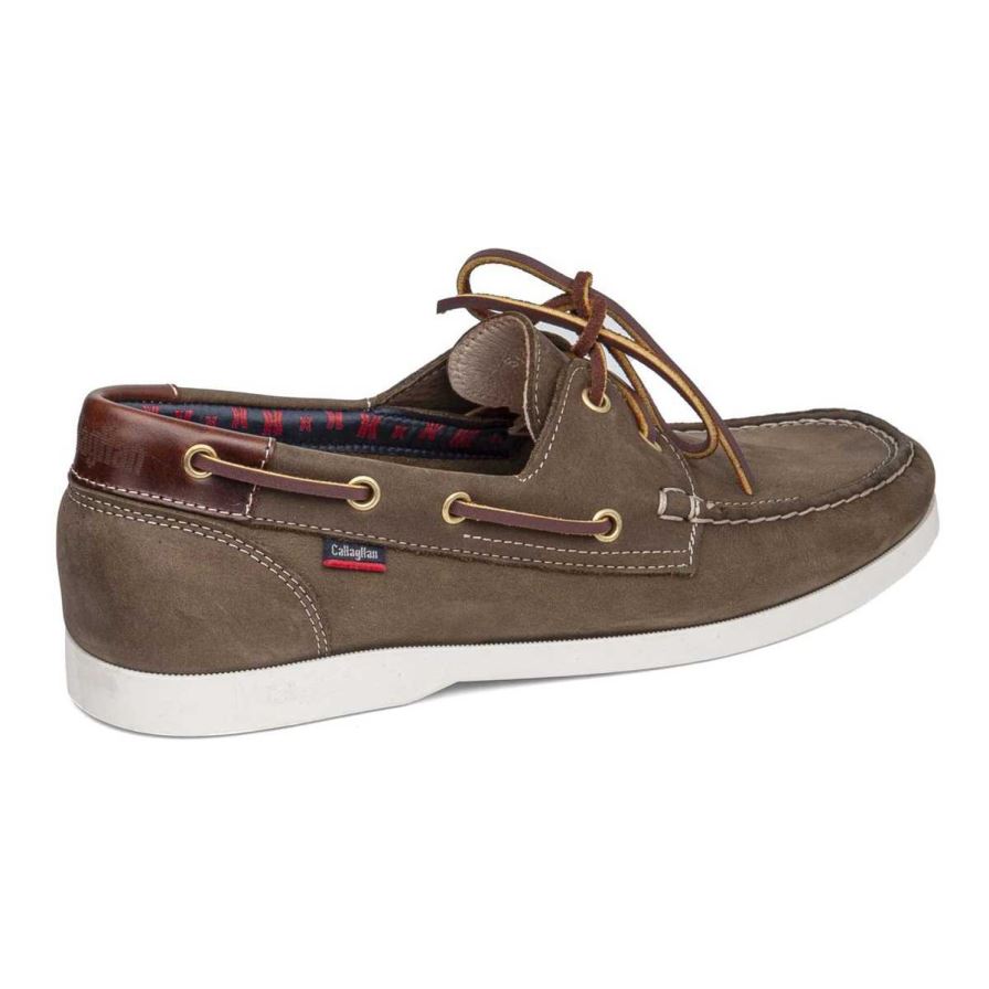 Callaghan 51600 Yate Men's Boat Shoes Olive | WGESIT