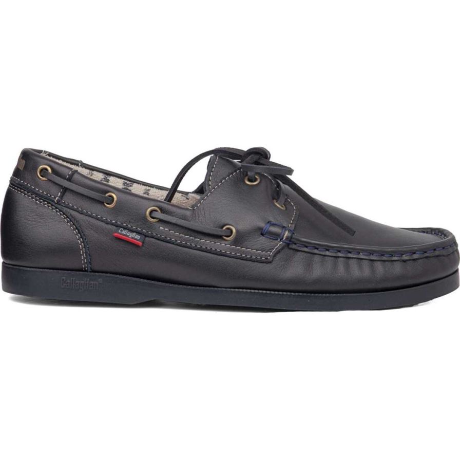 Callaghan 51604 Yate Men's Boat Shoes Black | DFWKOE