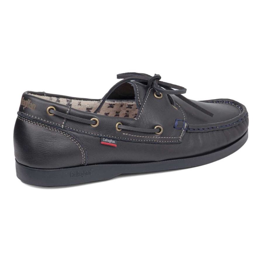 Callaghan 51604 Yate Men's Boat Shoes Black | DFWKOE