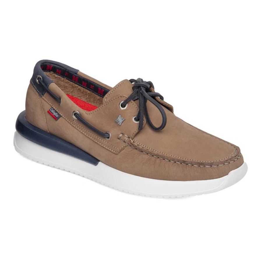 Callaghan 52100 Moses Men\'s Boat Shoes Beige | PFCQOR