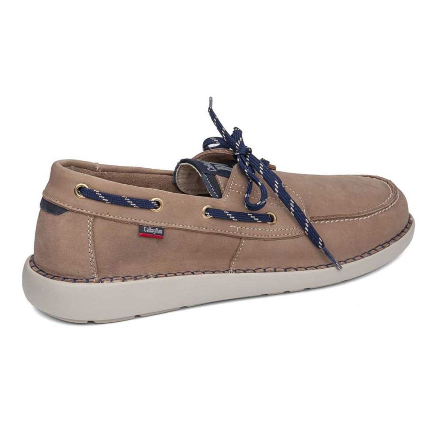 Callaghan 53400 Abner Men's Boat Shoes Beige | WPMIOR