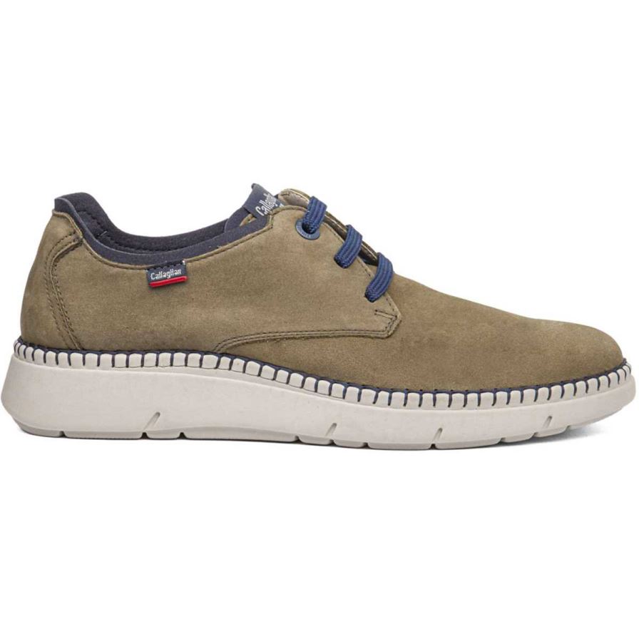 Callaghan 53500 Circular Men's Lace Up Shoes Olive | CBOVQZ
